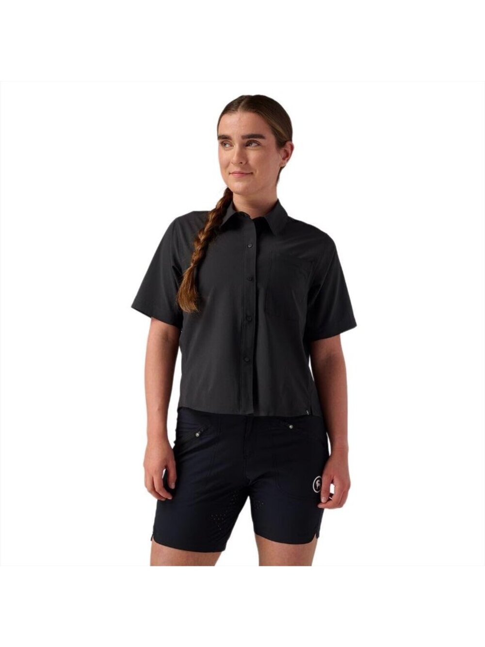 Stylish Women's Short-Sleeve Button-Up Jersey - Perfect for Outdoor Adventures